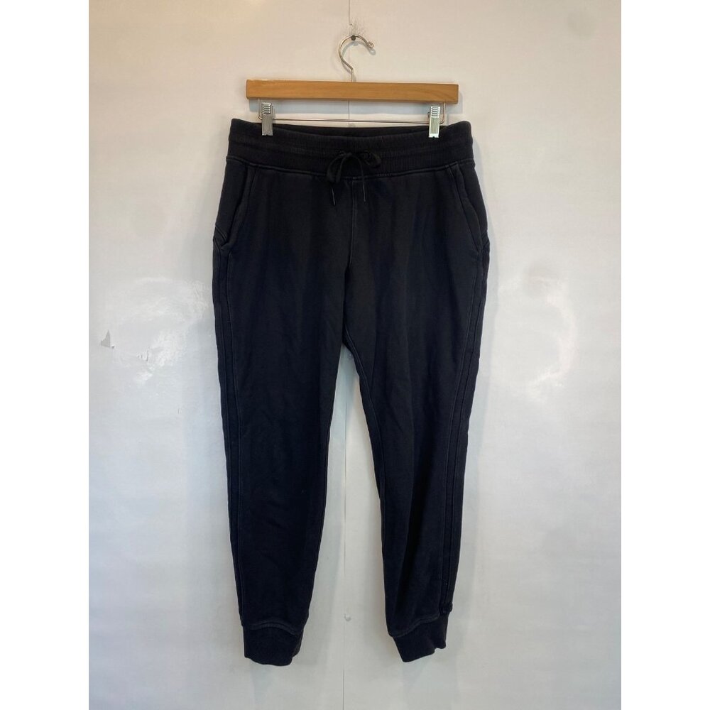 Lululemon Warm Down Jogger II Sweatpants Black Women's Size 10 Cotton Terry